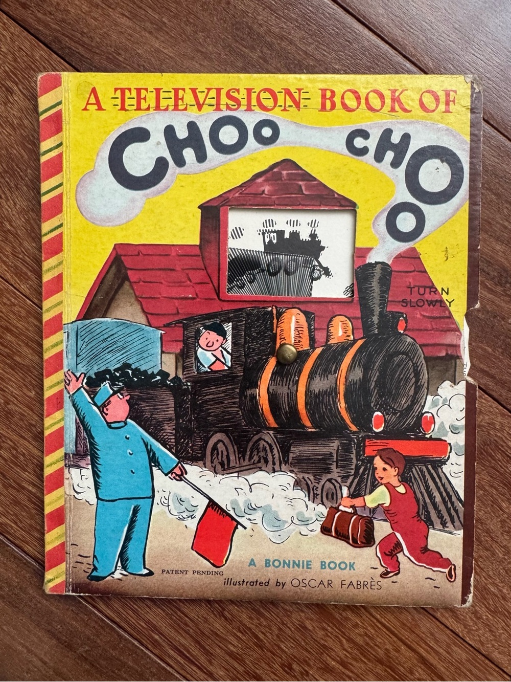 Vintage 1949 Bonnie Book “A Television Book of Choo Choo” Dial on Front Works